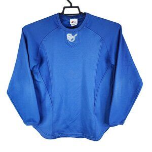 Mens Majestic Blue Pullover Shirt Crew Neck Long Sleeve Size S